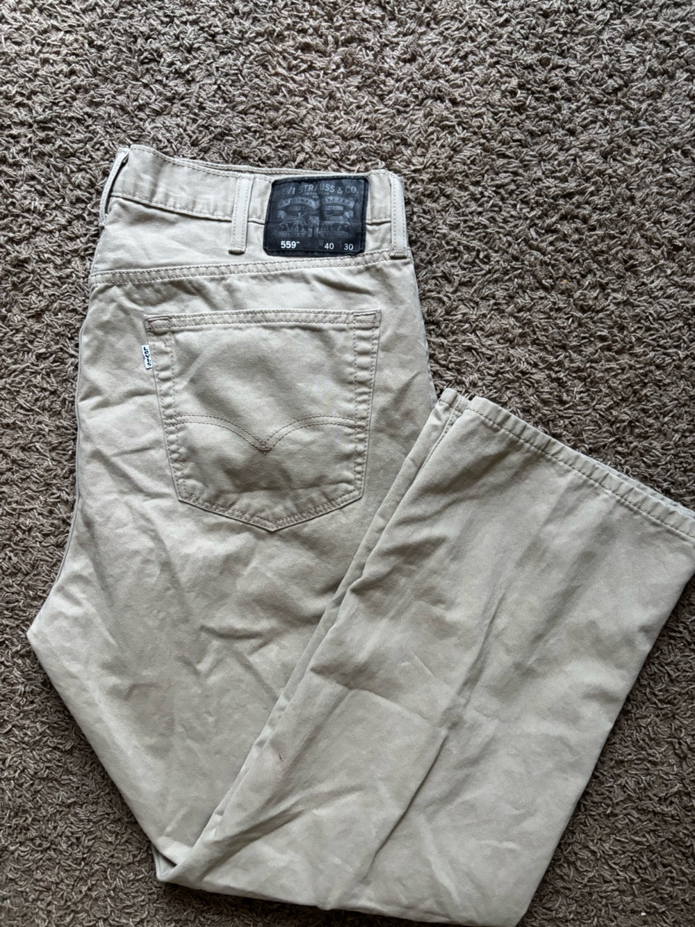 Levi's 559 Relaxed Straight Khaki Jeans